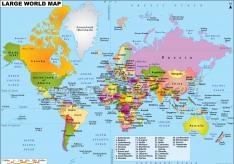 Carte satellite du monde en ligne de Google