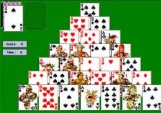 Solitaire card layout and game rules